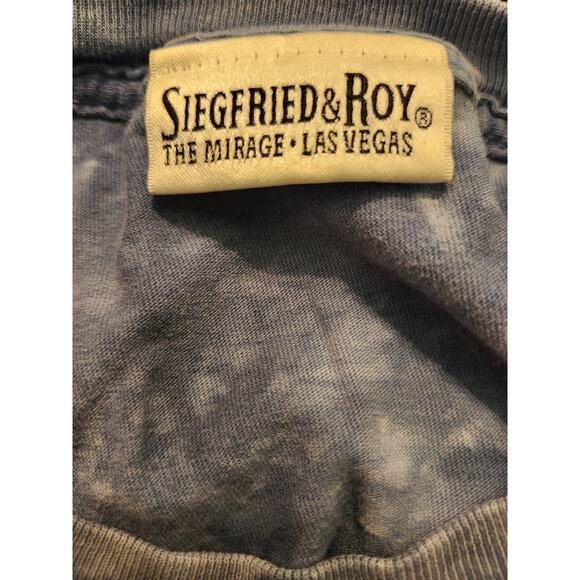 Vintage Siegfried‎ and Roy 2XL Mirage Las Vegas Blue Tie Dye T-Shirt - Picture 3 of 6